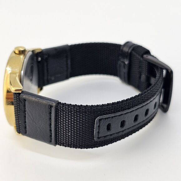 Timex Men's Easy Reader Watch 38MM Gold Case White Dial New Black Canvas Bands - Picture 10 of 15